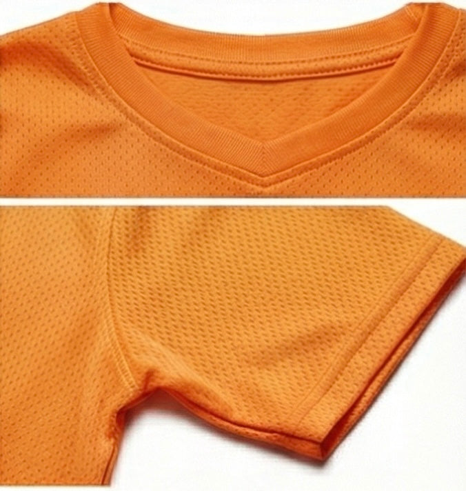 Sports Orange T-Shirt for Running – Nylon Mesh Activewear