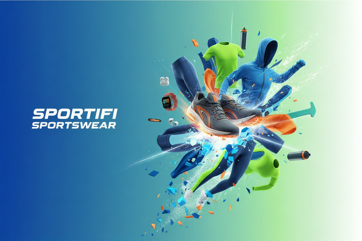 Change the text to Sportifi Sportswear